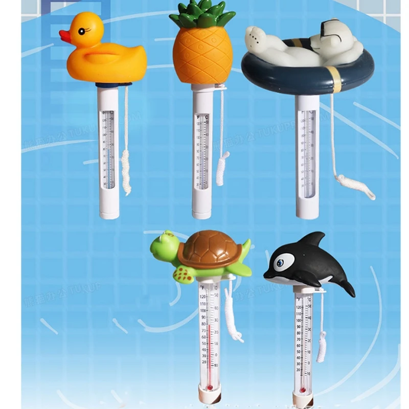 Cute Animal Shaped Floating Buoy Swimming Pool Thermometer SPA Hot Tub Bath Easy Read Display Water Temperature Test