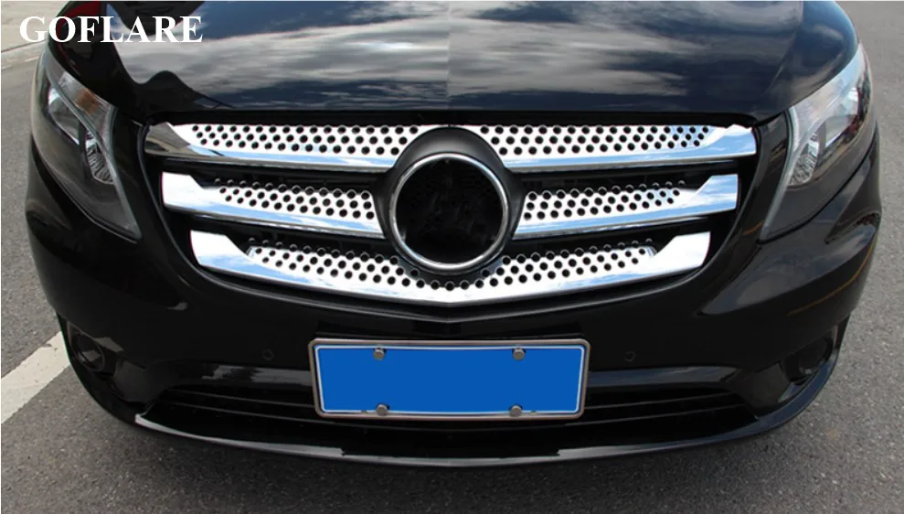 Front Bumper Grille Racing Grills Trim Cover For Mercedes Benz Vito Viano Metris W447 2015 - 2018 2019 2020 2021 car Accessories