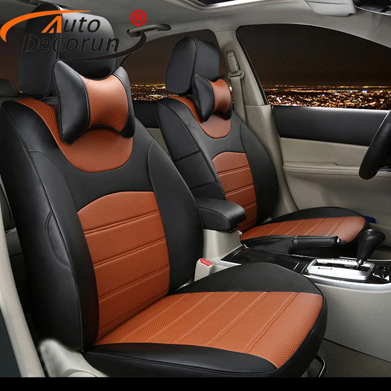 AutoDecorun Custom Fit Seat Cushions PU Leather for Renault Kadjar 2018 2016 Seat Cover for Cars Accessories Supports 14PCS/Set