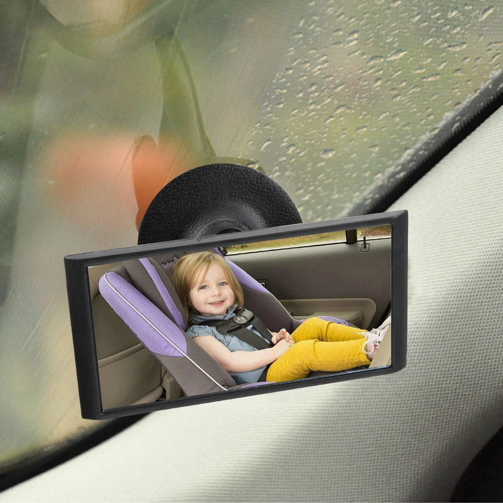 6x12cm Car Rear View Mirror Baby Mirrors Makeup Kit Windshield Window Suction Cup Rotate Off Road 4x4 Auto Accessories Interior