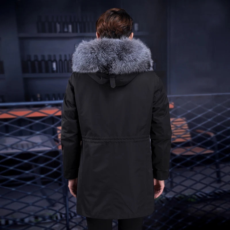 2020 autumn and winter new fur men's long section to overcome rabbit fur liner warm mink coat