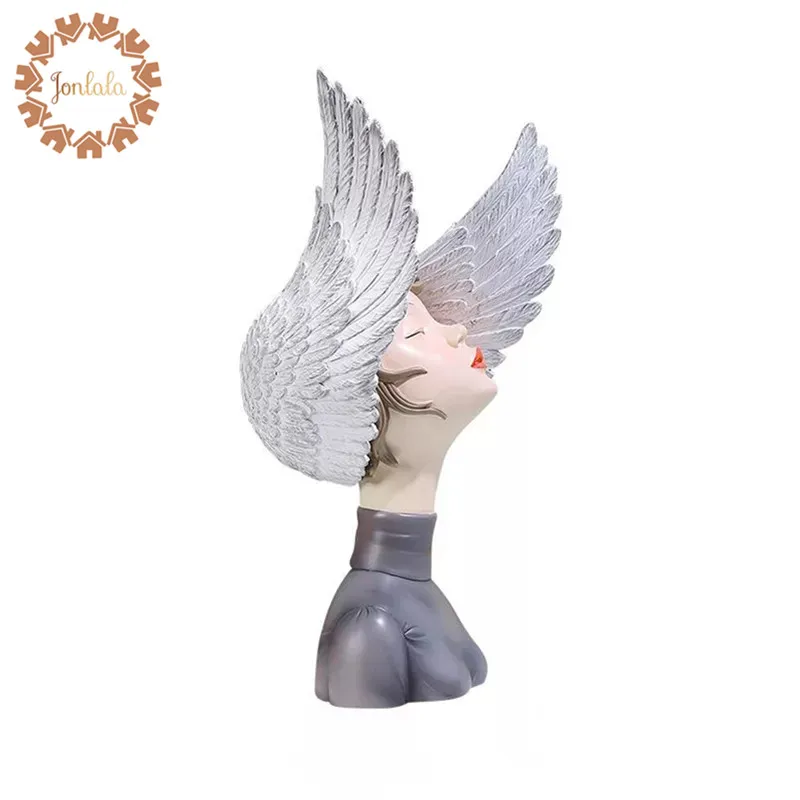 

Modern Art Living Room Art Decoration Angel Girl Half-length Portrait Colophony Crafts Sculpture Creative Christmas Gifts