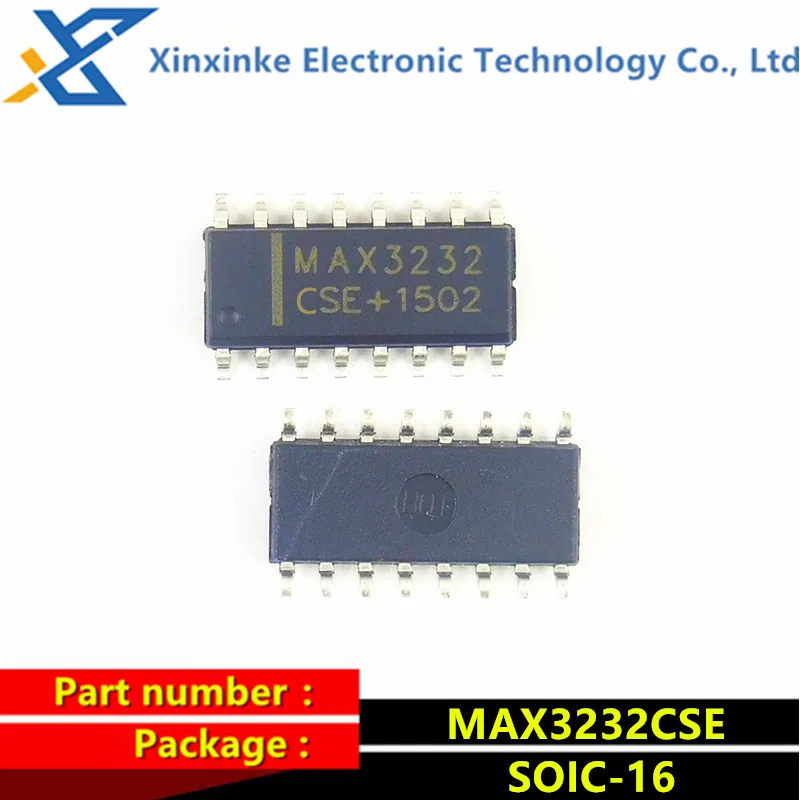 

10PCS MAX3232CSE MAX3232 SOP-16 RS-232 Transceiver Chip