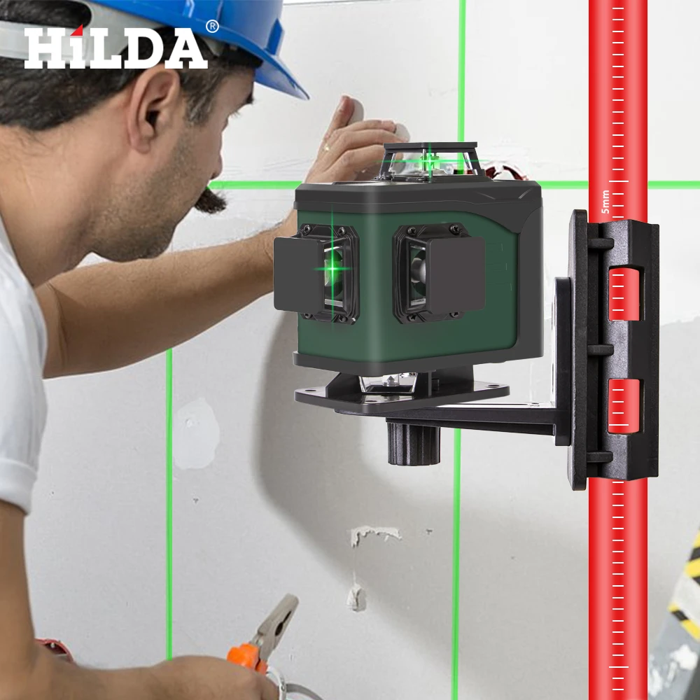 HILDA Laser Telescoping Pole Extend Laser Level Bracket With 1/4"and 5/8" Adapter For Mount Ceiling Leveling Rod 2.8M/4M