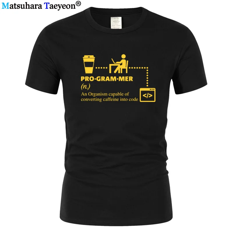 Programmer T-Shirt Men IT Guy Techie Coder Funny T-Shirts Summer Novelty Tee Shirt Men\'s Tshirt Computer Engineer Tops