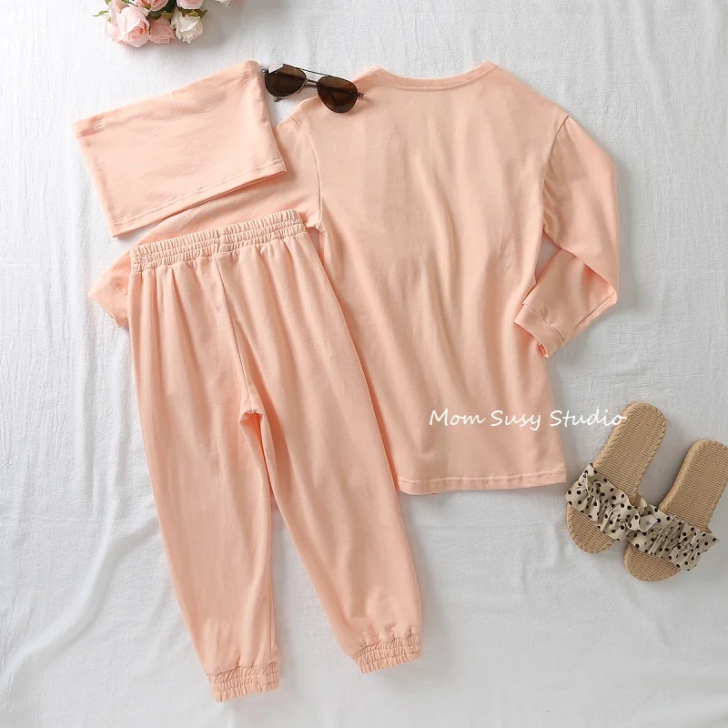 Fashion Baby Girl Cotton Clothes Set Jacket+pant+Vest 3PCS Summer Spring Child 3PCS Suit Baby Clothes 2-10Y