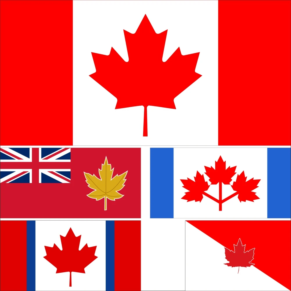 Banderín de Canadá Pearson, bandera 1964 de 3x5 pies, 90x150cm, 100D de poliéster, cartel de Duality de 60x90cm, 21x14cm