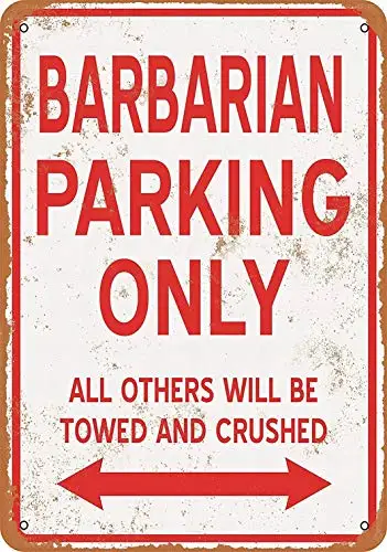

Металлический знак 8x12-только парковка Варвара-винтажный настенный Декор для дома