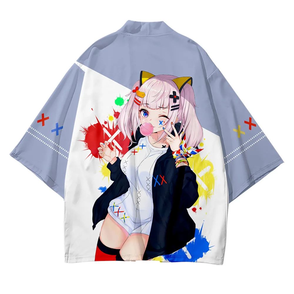 

XXS-6XL Kawaii Cartoon Anime Beach Japanese Style Kimono Streetwear Men Women Cardigan Cosplay Haori Yukata Harajuku Top Robe