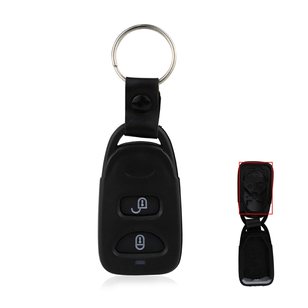 YIQIXIN Replacement Car Remote Key Fob 2 Buttons For Hyundai Santa Fe 2005-2009 Tucson Santa 2005-20011 Auto Housing Keychain