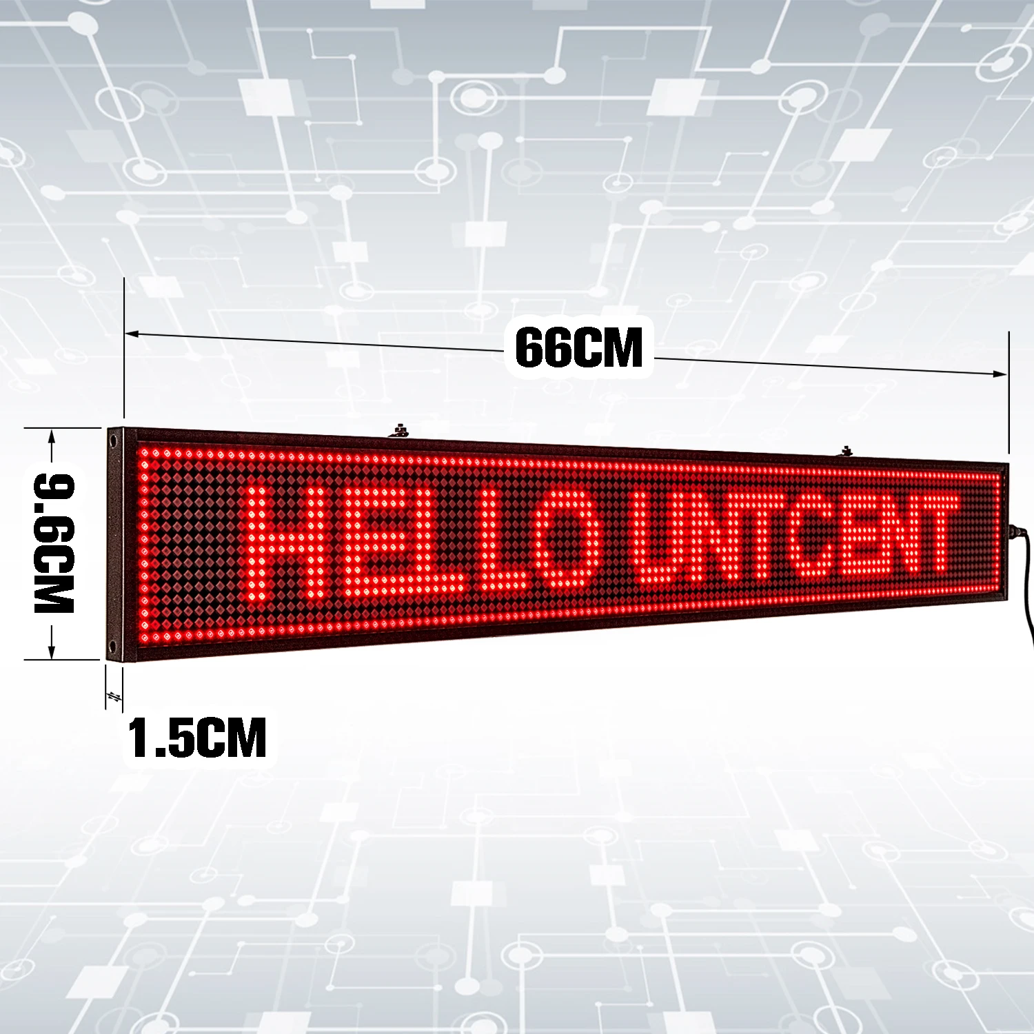 P5 LED Sign Scrolling Message Board Smartphone programmabile per Business Storefront Bar Red Text 16128