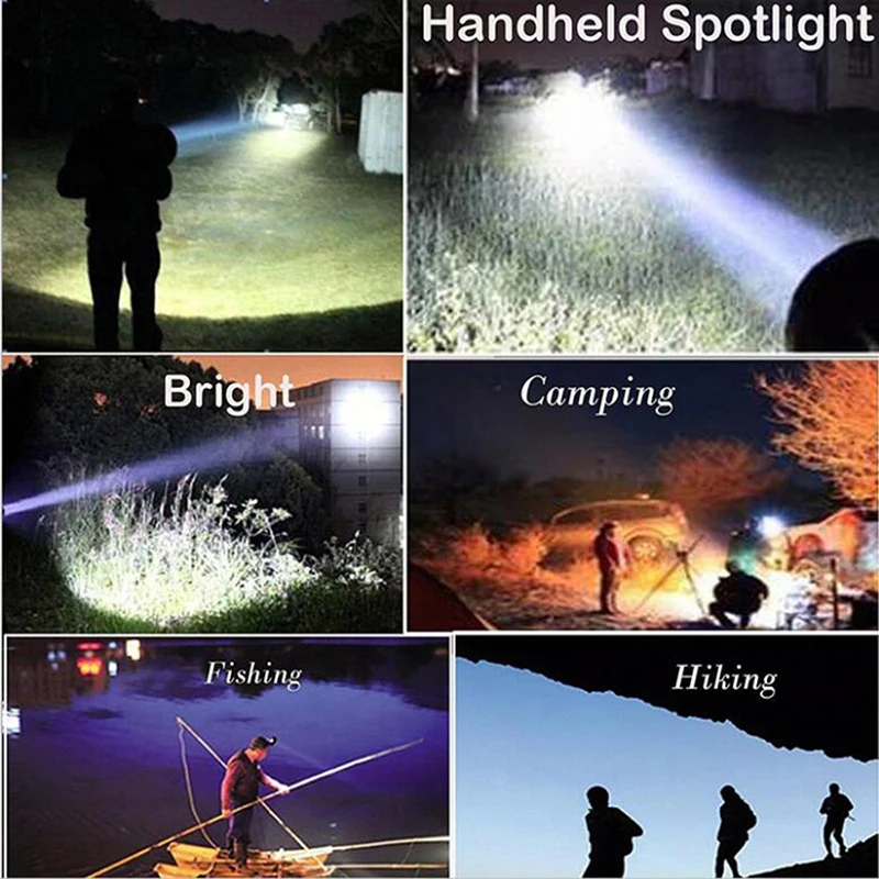 35W LED Lamp Outdoor Handheld Hunting Lights Fishing Patrol Vehicle Searchlights Spotlight 12V HID Camping Light Working Light