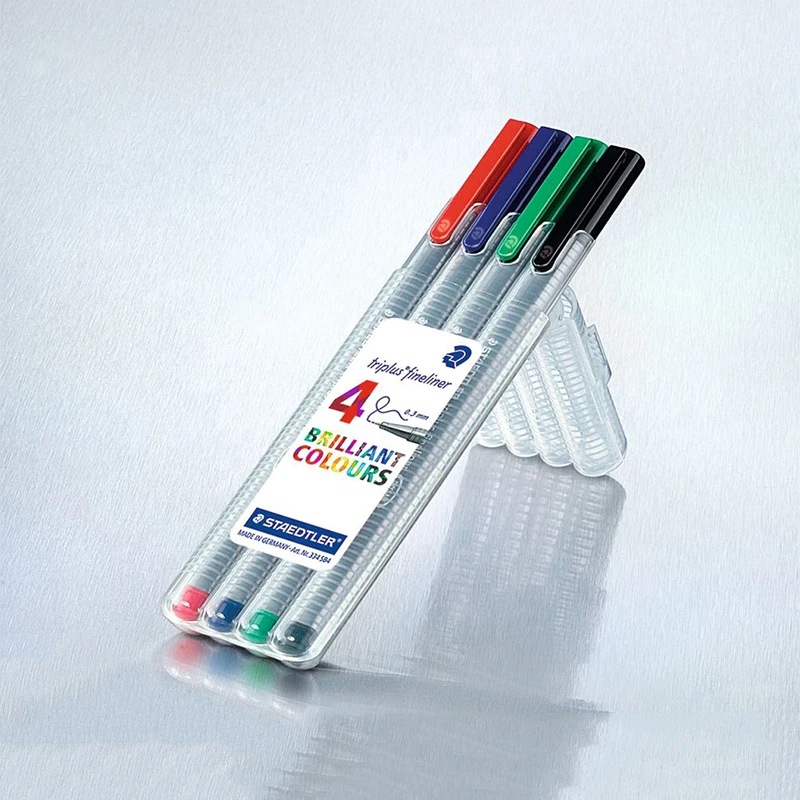 ปากกา Staedtler 334 Triplus Fineliner Superfine Point, 0.3 มม., คละสี, แพ็ค 4 ชิ้น