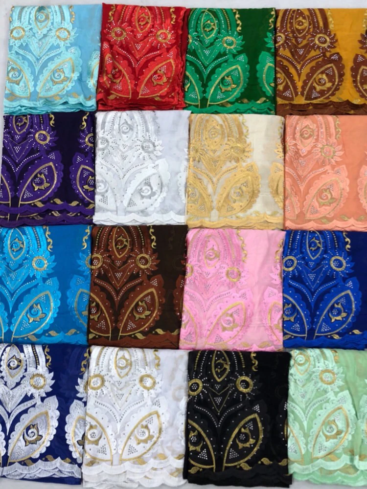 2021 New African Women Scarf Soft Chiffon Scarf Dubai Isalmic Scarf Embroidery Muslim HijabScarf for Shawls Wraps200*110 HB010