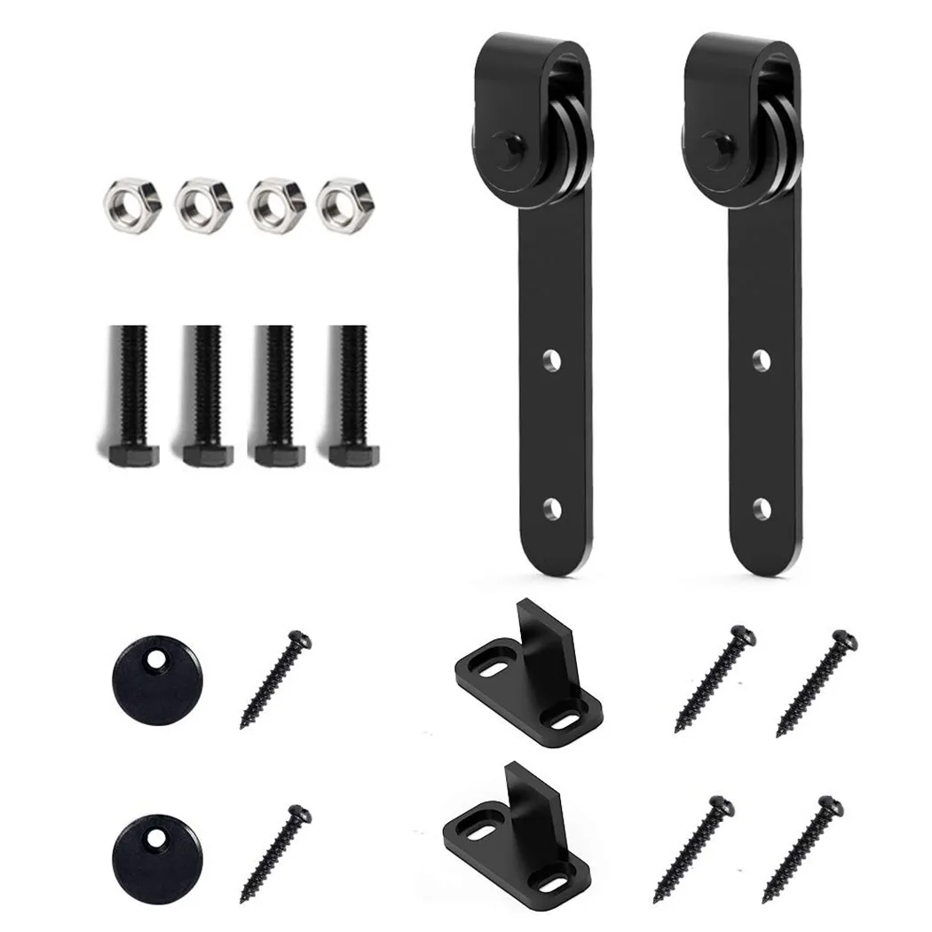1 Bộ Tủ Trượt Kho Thóc Cửa Phần Cứng Bộ Siêu Mini Cửa Trượt Phần Cứng Phần Cứng Bộ Đầu Gắn Móc Treo Theo Dõi Tủ Quần Áo