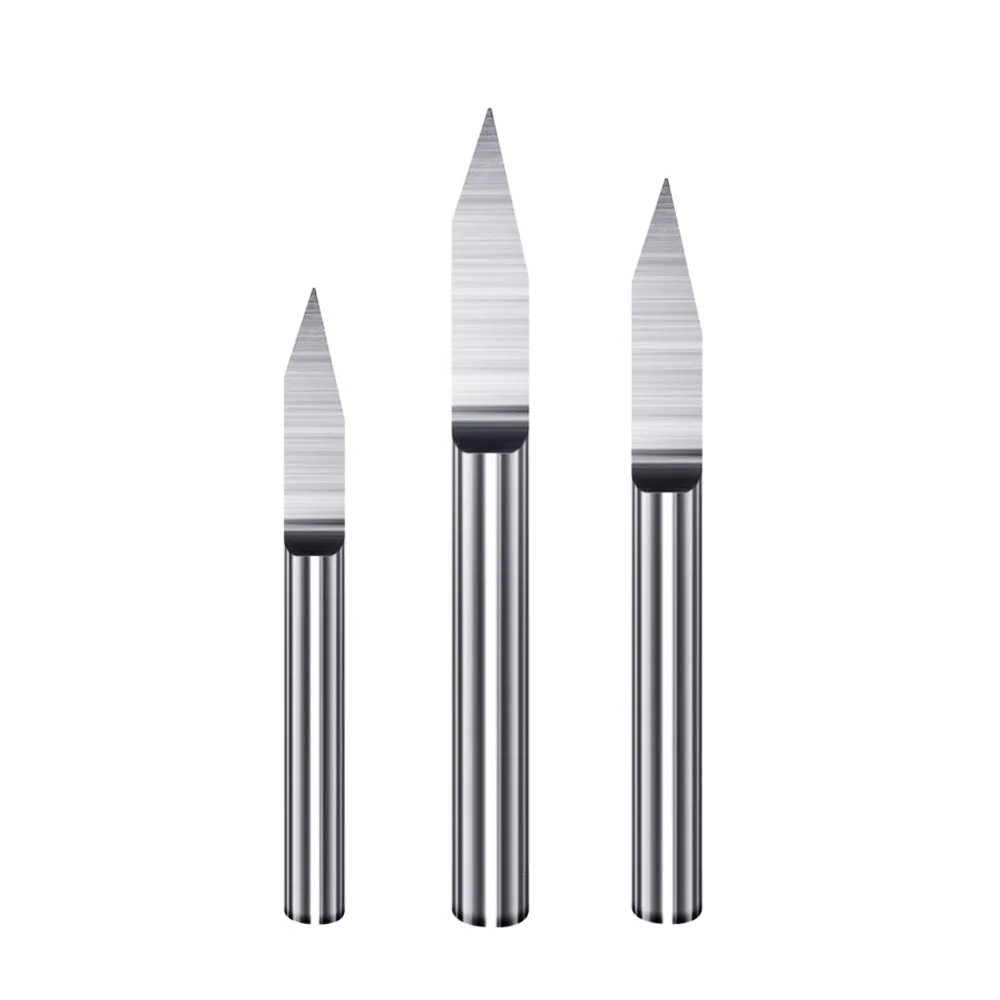 4 millimetri Gambo a fondo Piatto Sharp Macchina Per Incidere di CNC Strumento di Cono Sharp Router Bit Goffratura Intagliare Fresa
