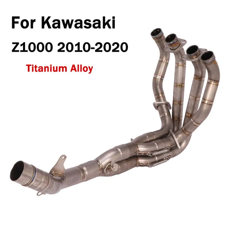 

Titanium Alloy Front Link Pipe Exhaust Header Tube Connecting Section Slip On Motorcycle For Kawasaki Z1000 2010-2020