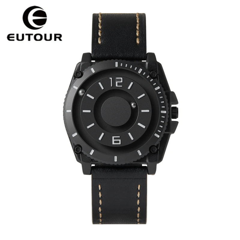 Eutour Original New Sports Series Quartz Watch Magnetic Fashion Men\'s Watch Fashion Rubber Leather Strap