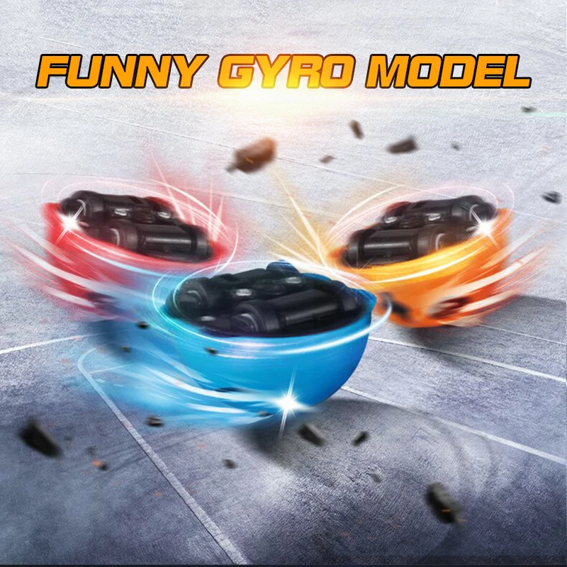 Funny Gyro Model Car Toy Cartoon Inertia Insect Multi-function Children\'s Fingertip Spinning Top Educational Toy Model 3pcs/set