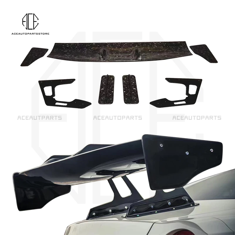 

Carbon Fiber Rear Wing Spoiler for Nissan R35 GT-R GTR 2009 - 2015 Auto Racing Tail Trunk Lid boot Lip wing forged carbon