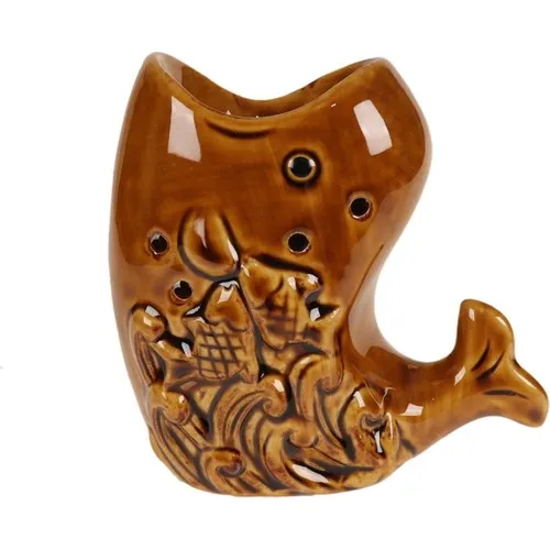 Attach Brown Fish Design Censer