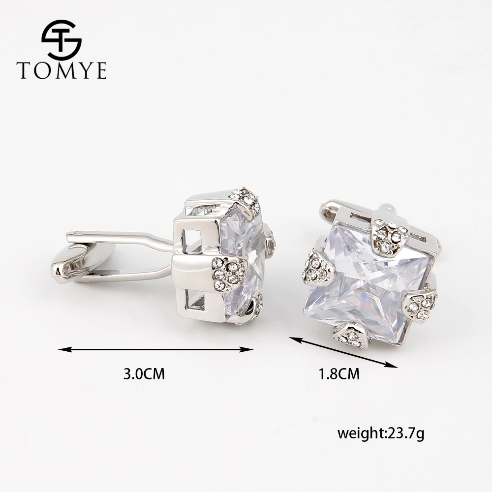 Khuy Măng Sét Dành Cho Nam TOMYE XK18S023 Chất Lượng Cao Zircon Thiết Kế Sáng Tạo Trang Trí Thời Trang Tay Liên Kết Cho Các Món Quà Cưới