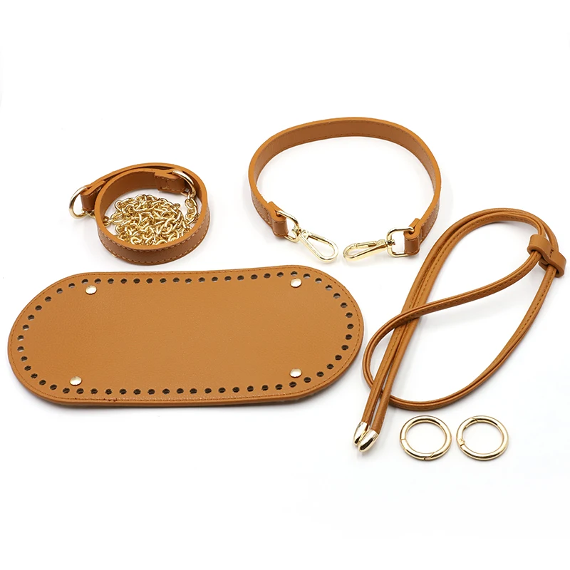 1Set Handmade Handbag Bag Set Leather Bag Bottoms With Hardware Package Accessories HandBag Shloulder Straps DIY Women Backpack
