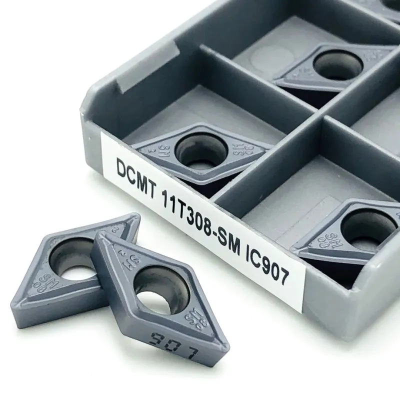 DCMT11T308 SM IC907 DCMT 11T308-11t308 SM IC908 interno utensile di tornitura dcmt 11T308 inserto in metallo duro utensile di tornitura strumento tornio tornitura inserto