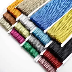 30meters Metallic Colors Braided Soutach Cord 3mm Nylon Rope Snake Belly Cords Soutache Metalico For DIY Jewelry Making Findings