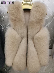 New real fox fur vest multi color winter women's fur coat long fur women's coat can be customized wholesale and retail