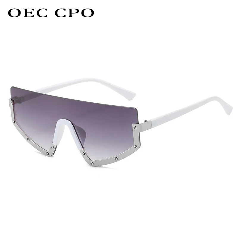 Brand New Design Sunglasses Women luxury Fashion One Lens Metal Half Frame Unique Appearance Outdoor Photo Sun Glasses Man Retro