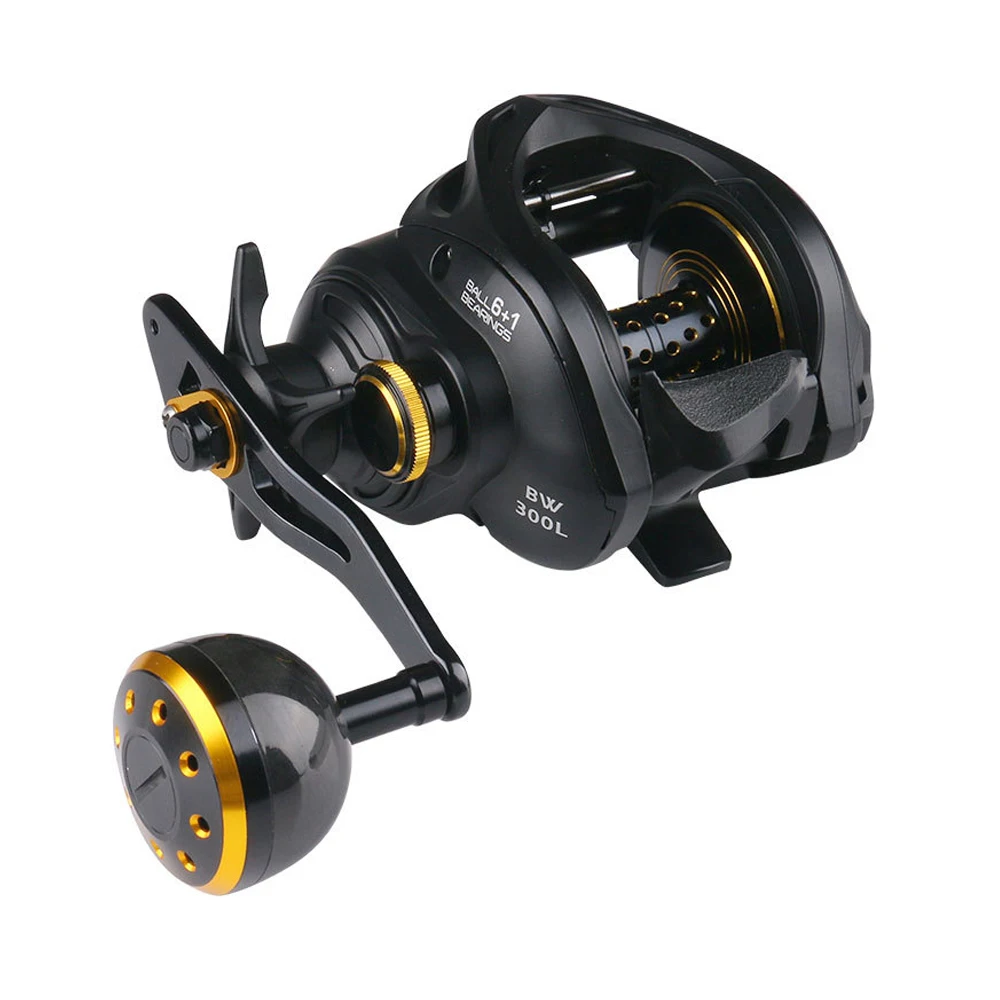 

TEUKIM BW300 Carbon Shell Baitcasting Reel High Speed 7.1:1 Fishing Reel Dual Brake System 16KG Saltwater Carp Fishing Drag Reel