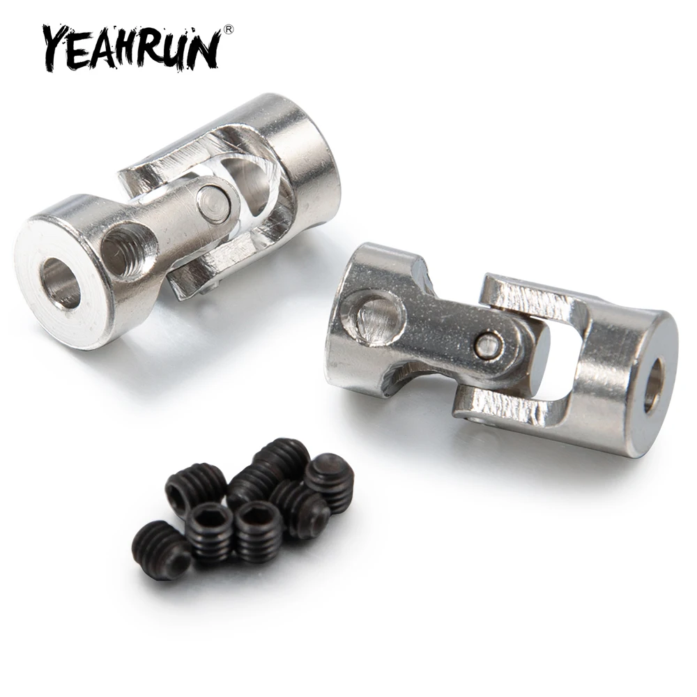 YEAHRUN 2Pcs สแตนเลสสตีลรุ่น RC Boat Cardan Gimbal เพลาข้อต่อ Universal Joint มอเตอร์ขั้วต่อสกรู