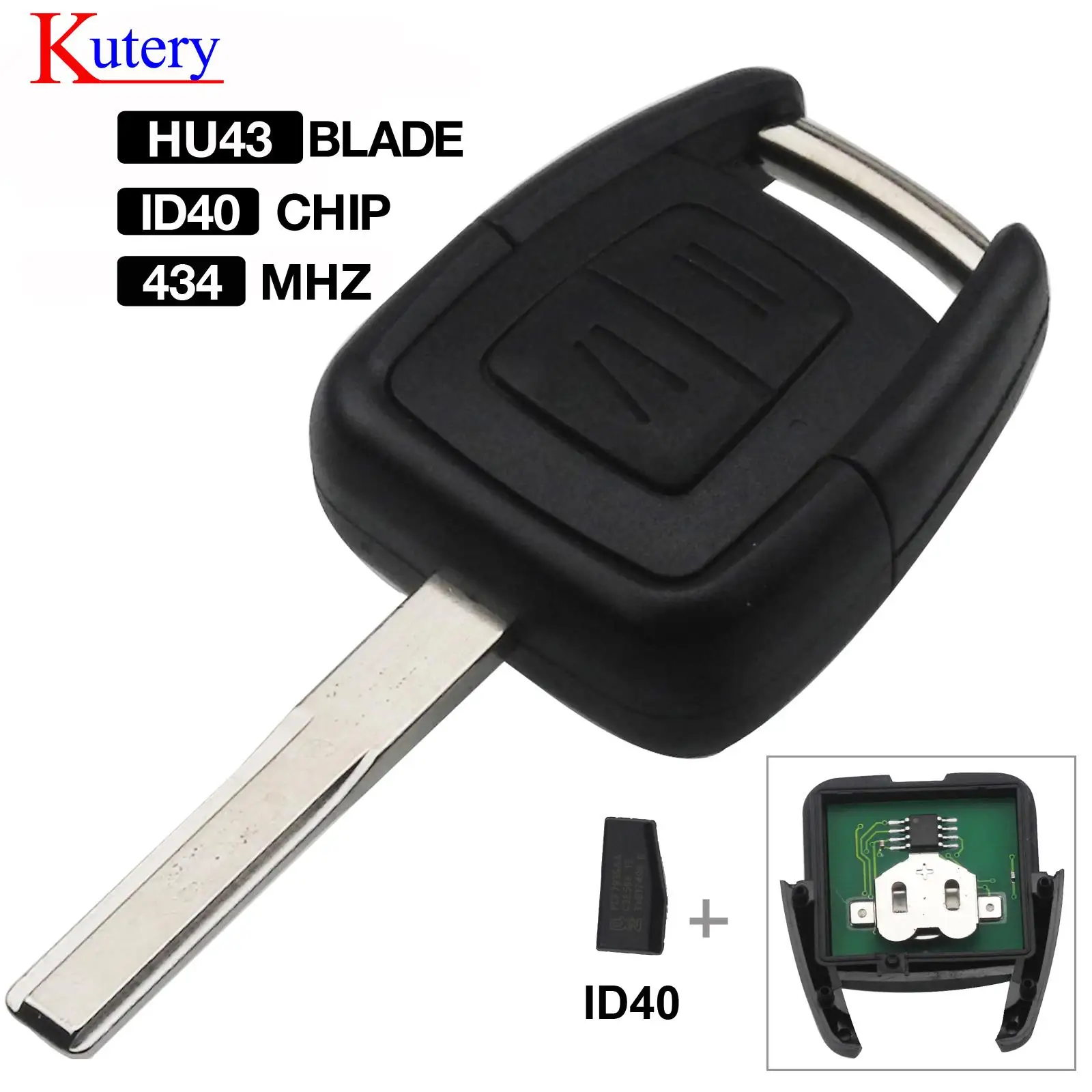 Jingyuqin 2 BTN 433Mhz ID40 Chip klucz zdalny do Opel Vauxhall Vectra Zafira OP1 24424723 z HU43 HU100 YM28 HU46 pusty klucz