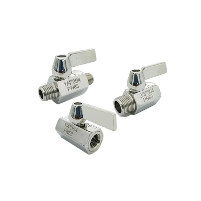 

304/316 Stainless steel Mini Ball valve 1/8 1/4 3/8 1/2 3/4 / 1 BSP NPT Female male thread for water oil acid 2 way ball valve