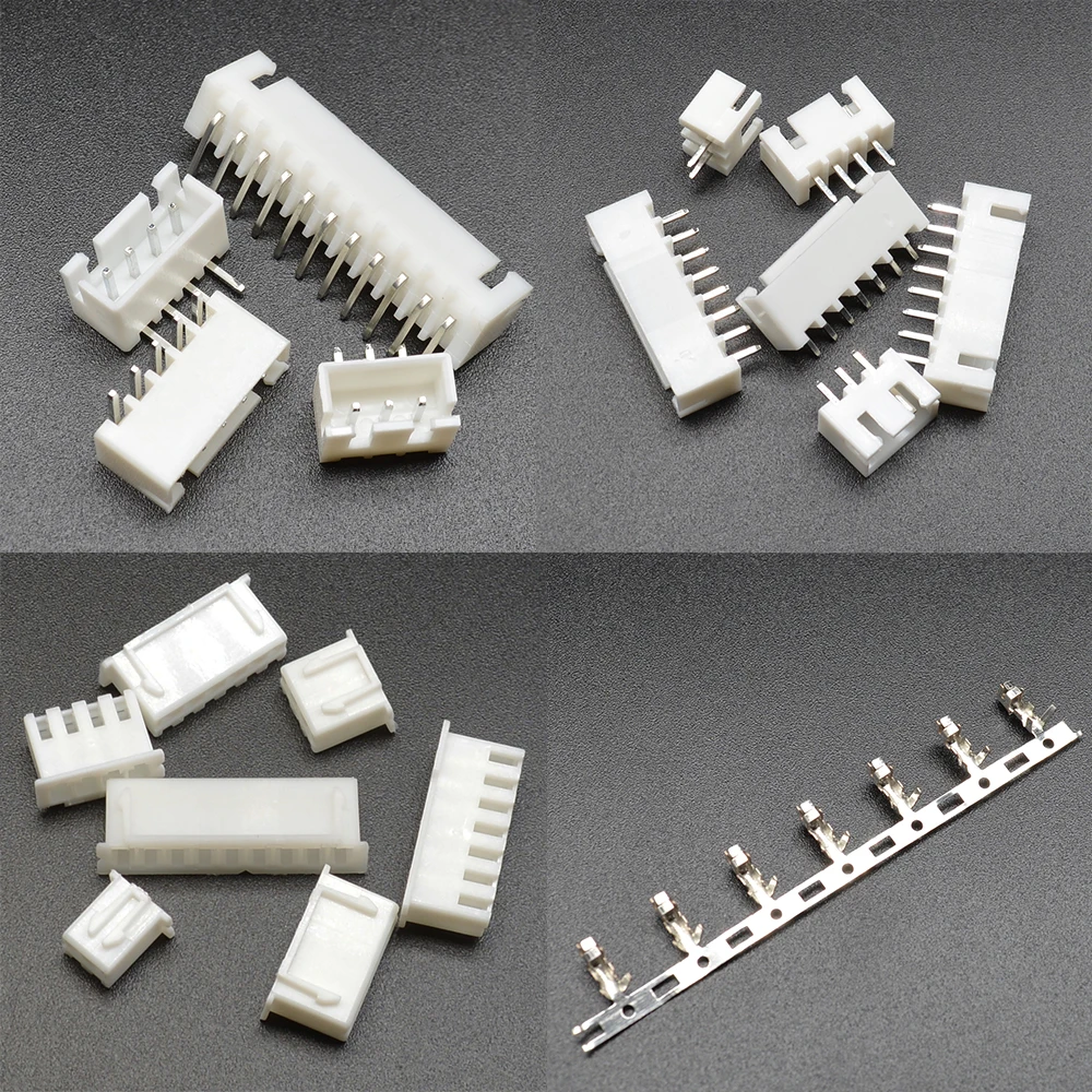 50pcs XH2.54 2p 3p 4p 5p 6 pin 2.54mm Pitch Terminal Kit / Housing / Pin Header Connector Wire Connectors Adaptor XH TJC3