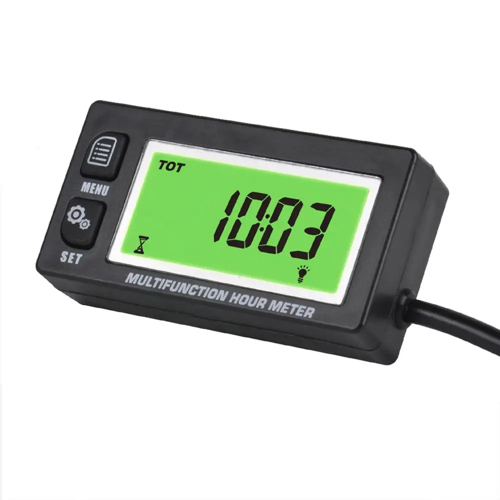 

Thermometer VoltageInductive Temperature TEMP METER Tachometer Max RPM Recall Hour Meter for Gocarts Motorcycle ATV MarineI 028A