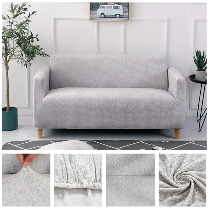 Spandex Elastic Slipcovers Couch Cover Stretch Sofa Towel Corner Sofa Covers for Living Room Fully Wrapped Chaselong Cover