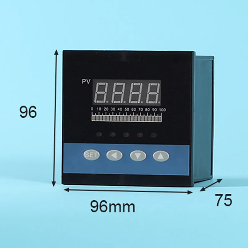 DC 4-20mA Input Water Liquid Level Pressure Controller Meter Gauge w 4 Ways Relay and DC24V Output LPG Level Sensor