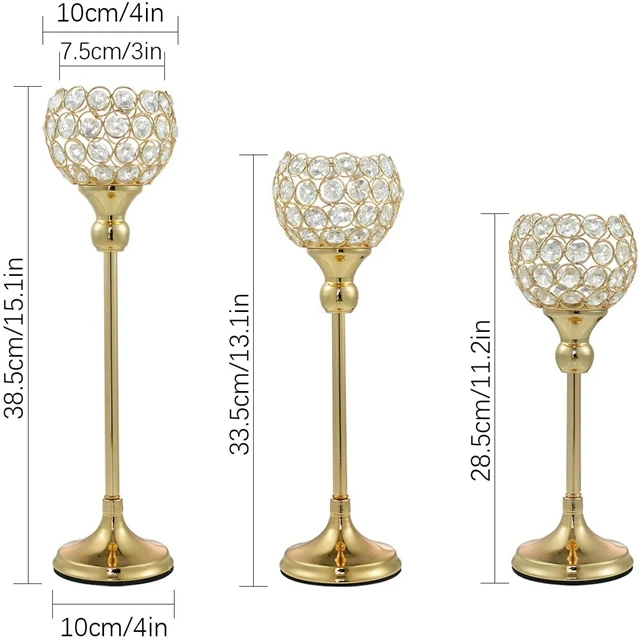 30pcs)Gold Crystal Candle Holder,Tea Light Candlestick Holders for Wedding Table Decoration,Centerpiece for Party Home Decor