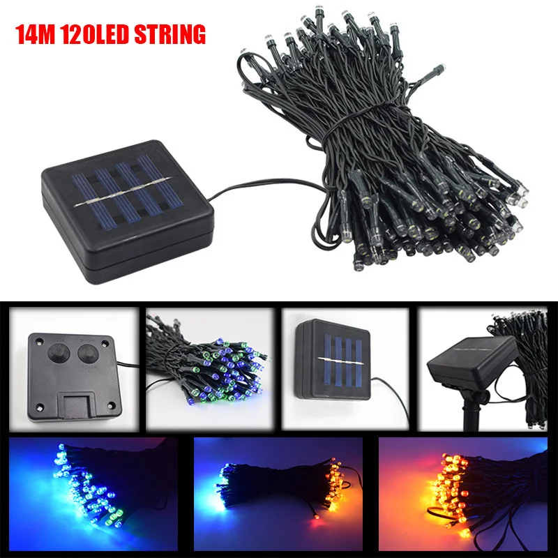 Solar 120led Light Outdoor String Christmas Terrace And Garden Decoration Street Landscape Lighting Fairy Christmas Led Lamps