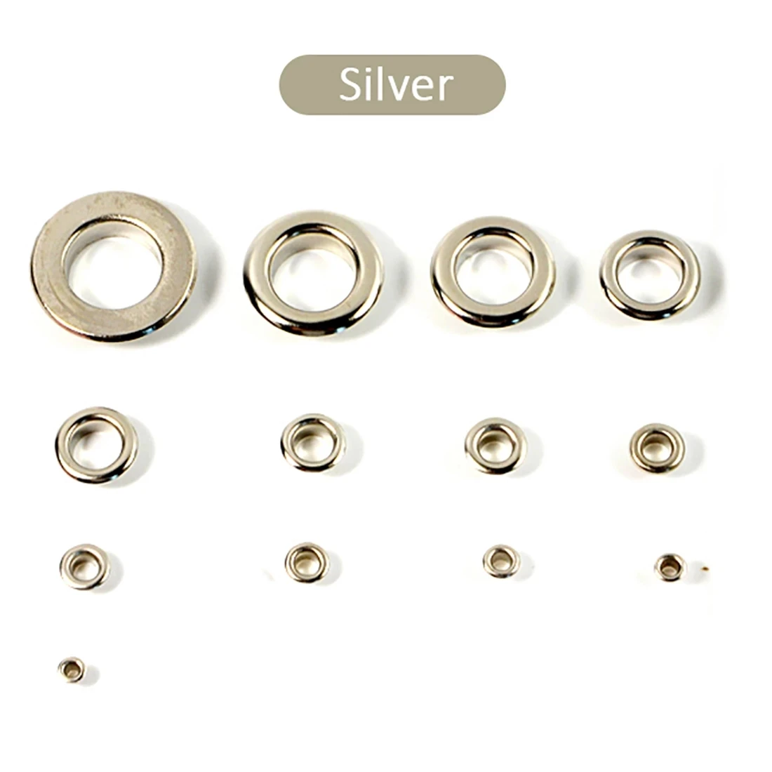 100Pcs Mix Color Hole Metal Eyelets With Grommets For Leathercraft DIY Bag Tags Shoes Belt Cap Clothes Scrapbooking Accessories