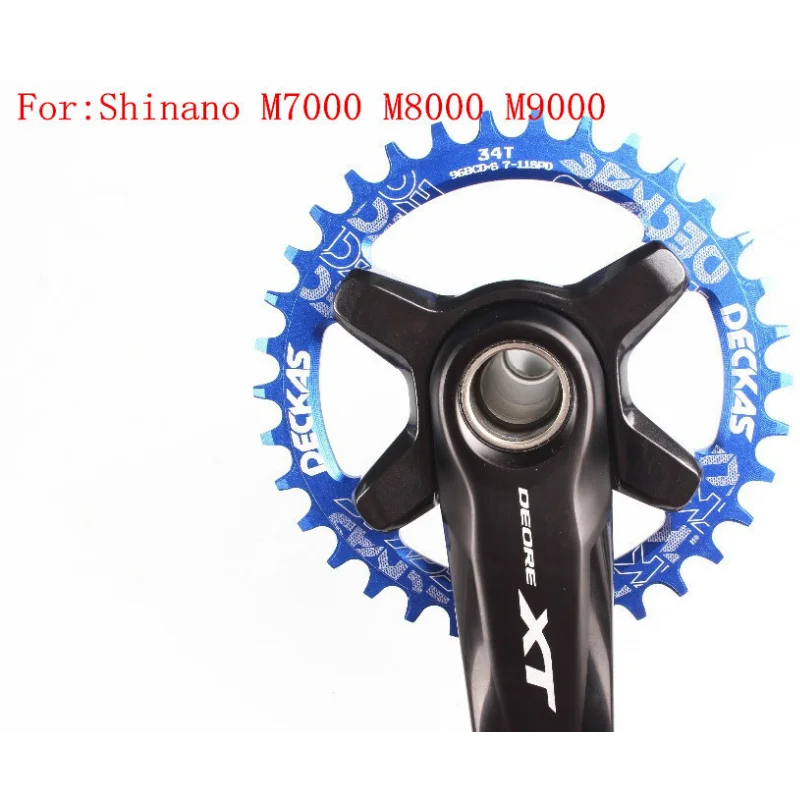 Deckas Oval 96BCD Chainring MTB Mountain 96BCDS Bike Bicycle 32T 34T 36T 38T Crown Tooth Plate Parts For M7000 M8000 M4100 M5100 image 5