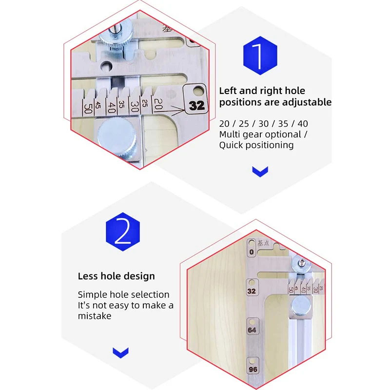 Holzbearbeitung Werkzeuge Punch Locator Griff installation Arbeit Mit Skala Für Perforierte Hilfs Bord Hand Werkzeuge