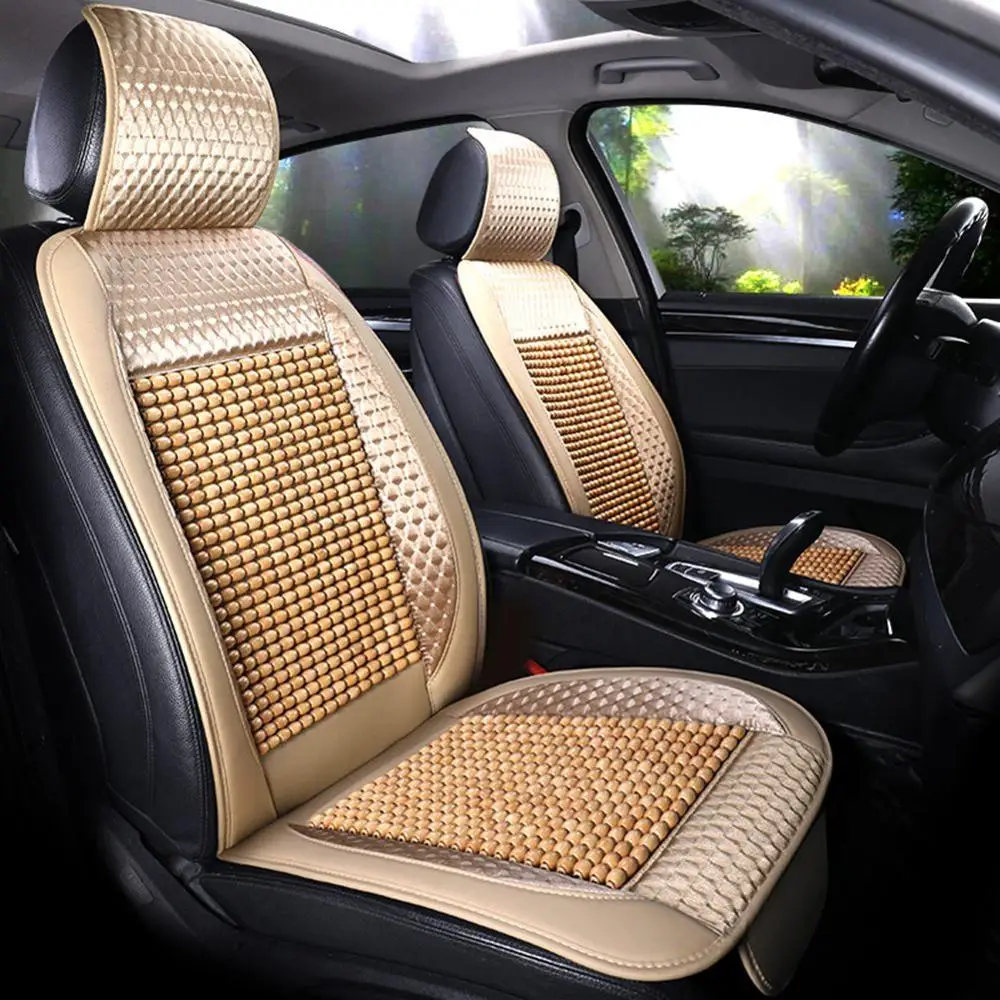 Wood Bead Car Seat Cover Cushion Cooling Breathing Auto Pad Universal Car Cover Protection Interior Accessories