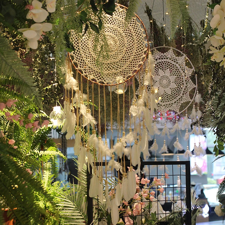 Big Dream Catcher Hanging/Light Decoration nordic Decoration Home Girls Room/Nursery/Kids Decor dreamcatcher Children Room New 5