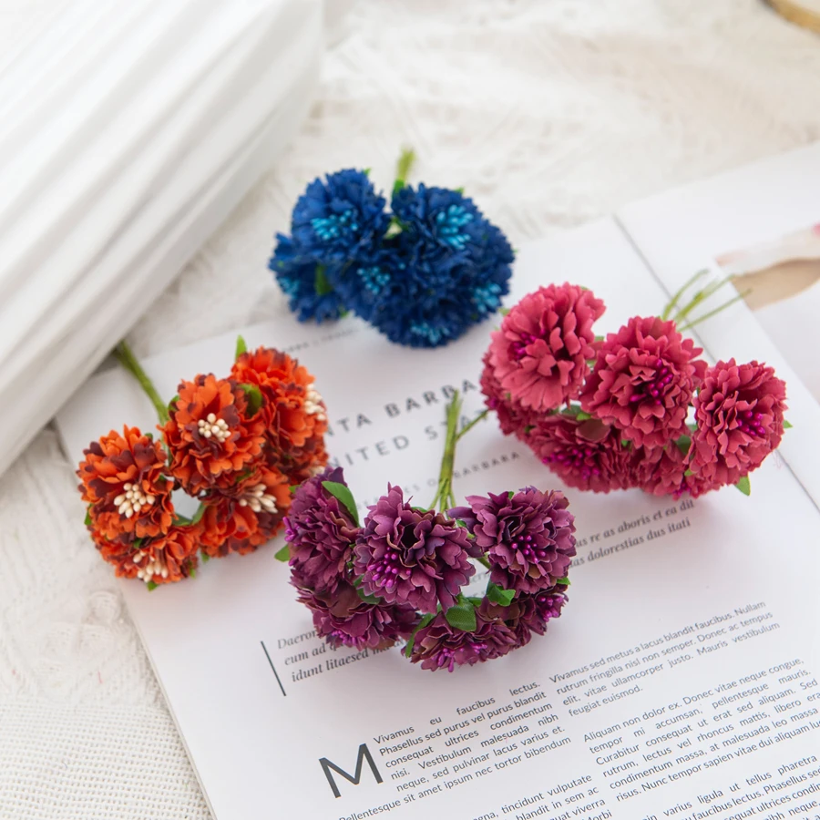 18 Stück Staubblätter-Seidenkaraffen für Scrapbooking, Weihnachtsdekorationen für Zuhause, Hochzeitskränze, DIY-Geschenke, Süßigkeitenboxen, Kunstblumen – Detail 7