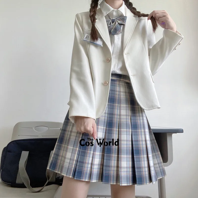 [Sangrading] saia japonesa de verão para meninas, uniforme escolar de plissada de cintura alta para estudantes