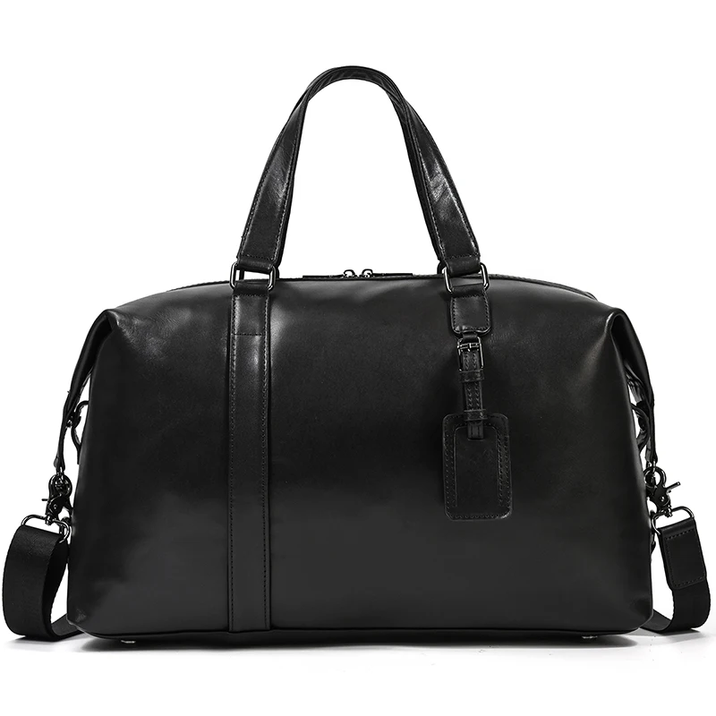 MAHEU Latest Design Black Travelling Bag Men Women Cowhide Leather Duffle Bag Luugage Flight Bag Business Travel Bag Male Female