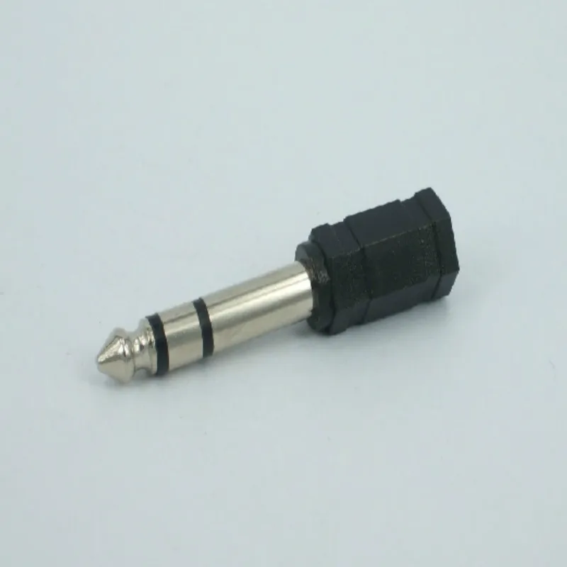 1 пара аудиоадаптеров для наушников от 6,3 до 3,5 мм, большой к маленькому разъему, 6,5-папа, 3,5-мама, аудиоадаптер для микрофона